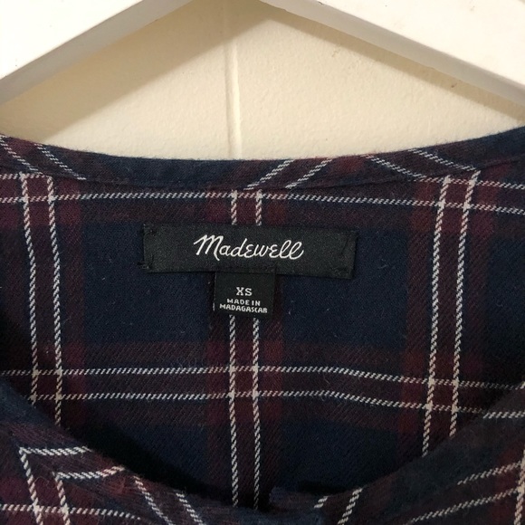 Madewell plaid ruffle Yoke top (XS) - Picture 4 of 8